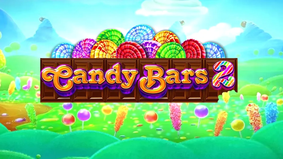 Interface vibrante do slot Candy Bars 2 com símbolos de doces e barras de chocolate