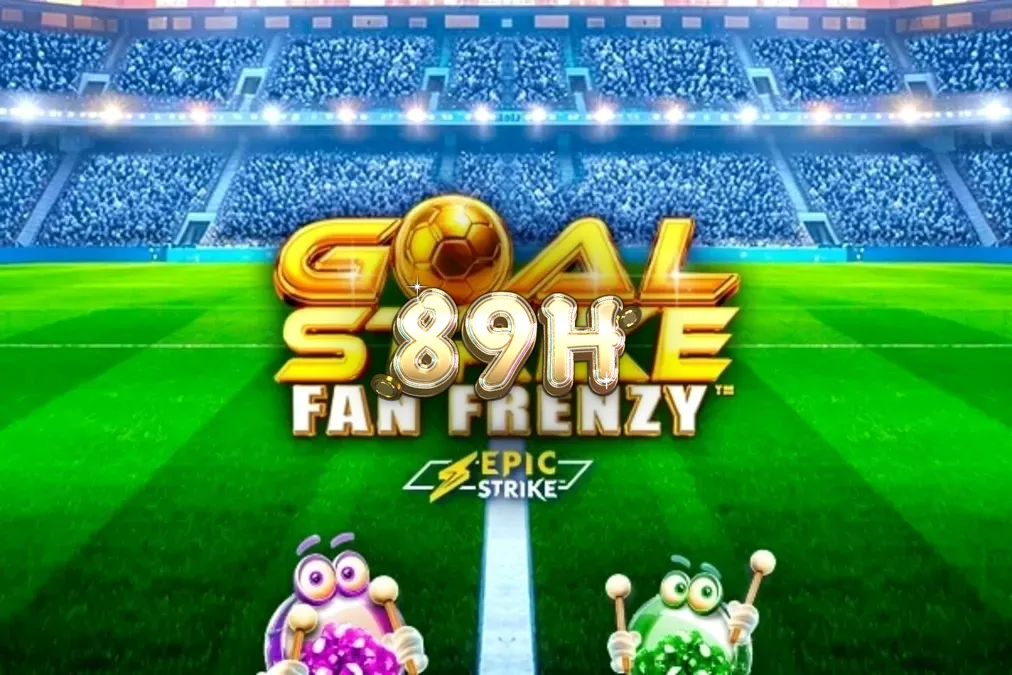 Visual vibrante e festivo do jogo de slot Goal Strike Fan Frenzy com tema de estádio de futebol